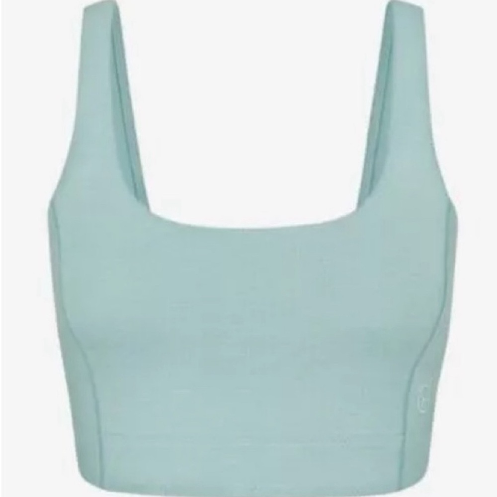 allbirds Women's Natural Flow Crop Tank Sports Bra Green Hush Active Workout XL
